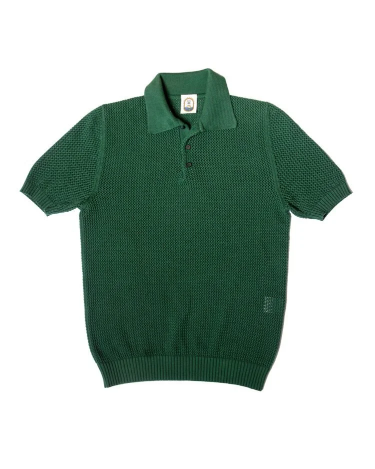 トップス SATUR Napoli Soft cotton polo knit Short-sleeve knitted polo shirt blue for Men | Sandro Paris